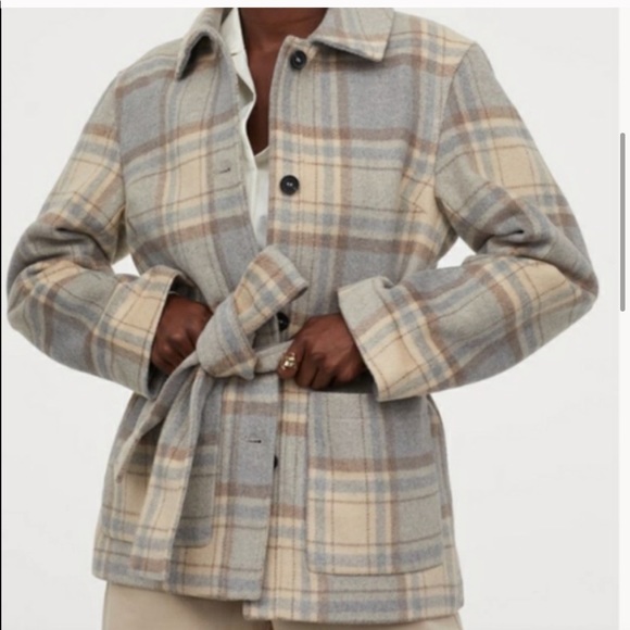 H&M Plaid Tie-Belt Jacket - Picture 10 of 10